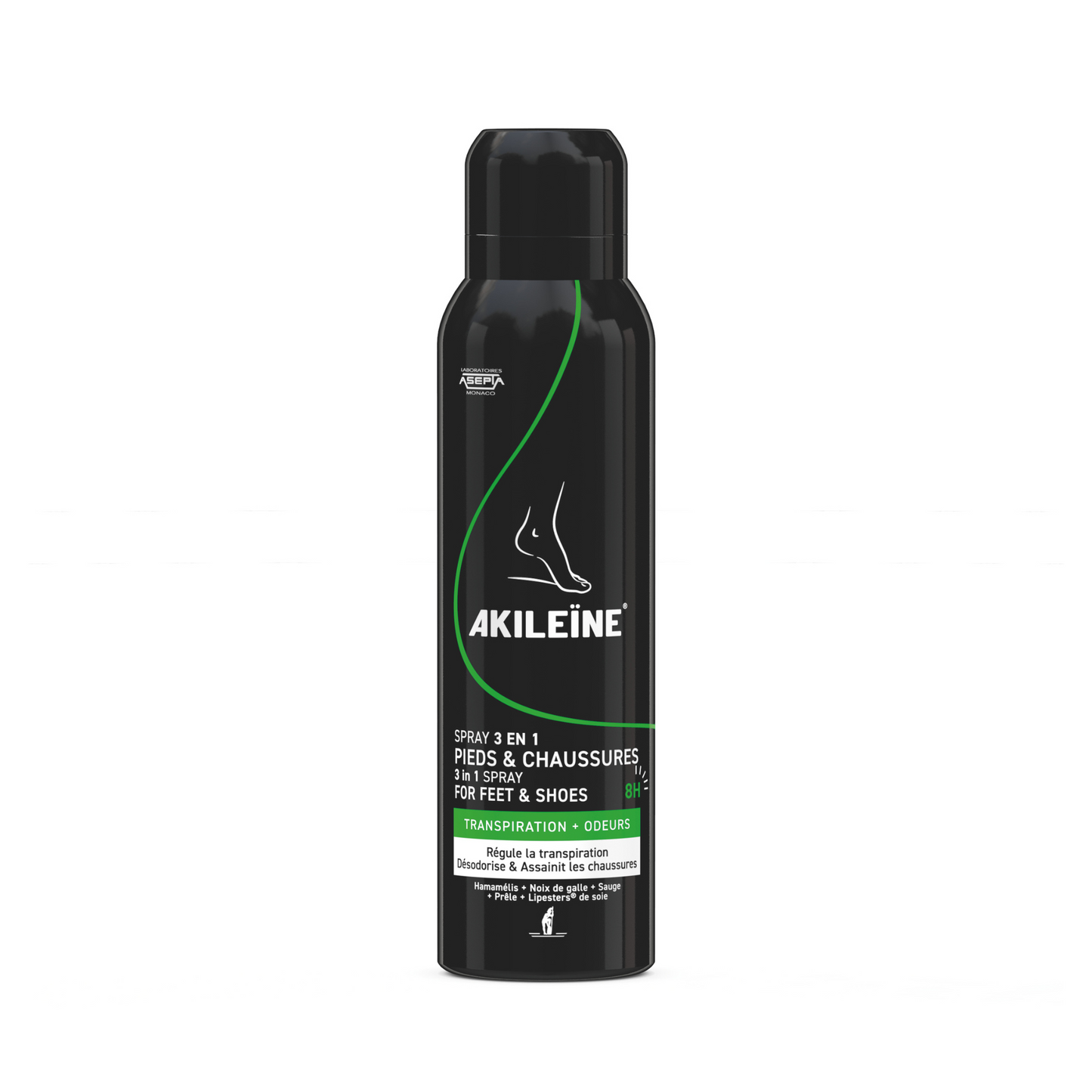 AKILEINE BLACK SPRAY 3-IN-1 ANTISEPTINEN JA ANTIBAKTEERINEN SPRAY JALOILLE 150 ML
