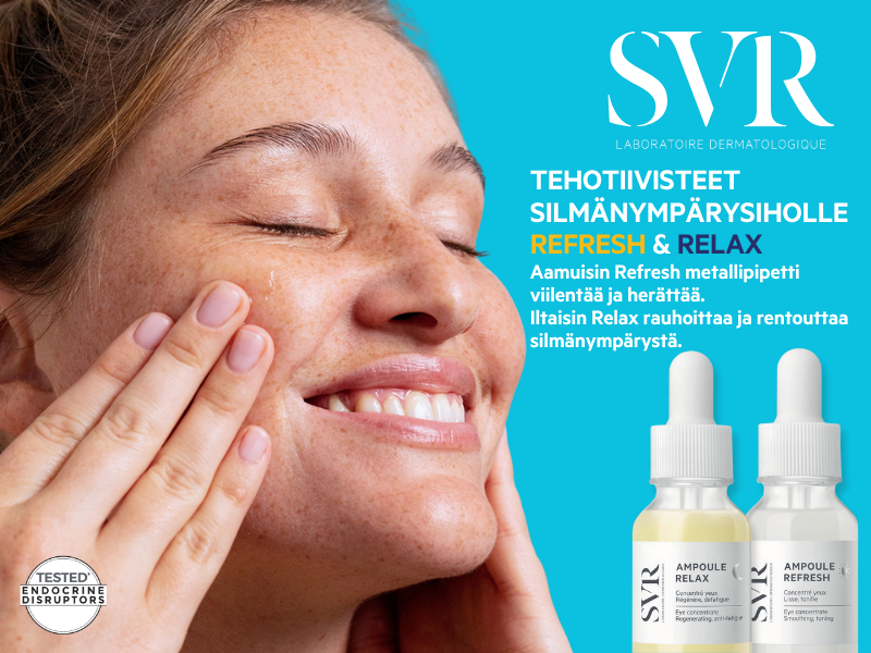 SVR  Tehotipat Relax ja Refresh  -Tehotiivisteet silmänympärysiholle