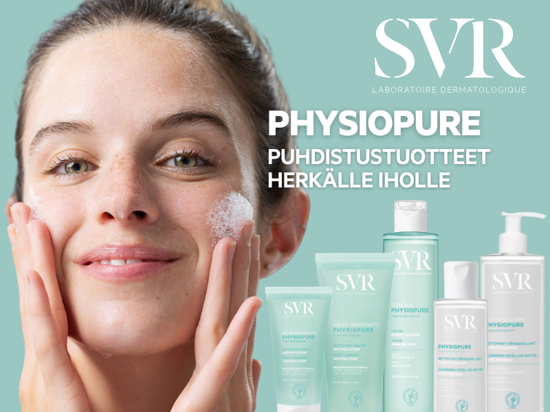 SVR Physiopure -Puhdistustuotteet päivittäiseen ihonhoitoon