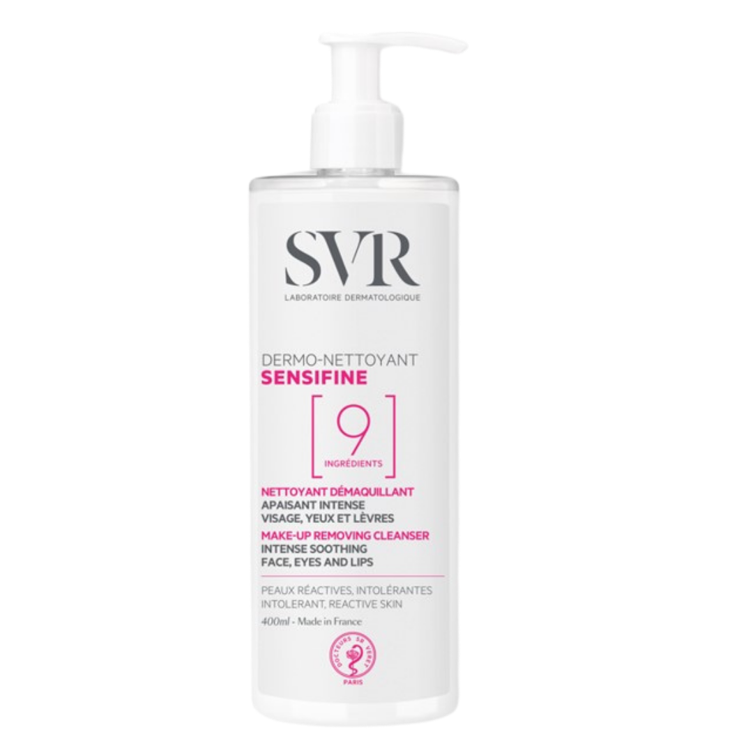 SVR SENSIFINE DERMO NET Puhdistusmaito, Rauhoittava puhdistus herkälle iholle 400ml