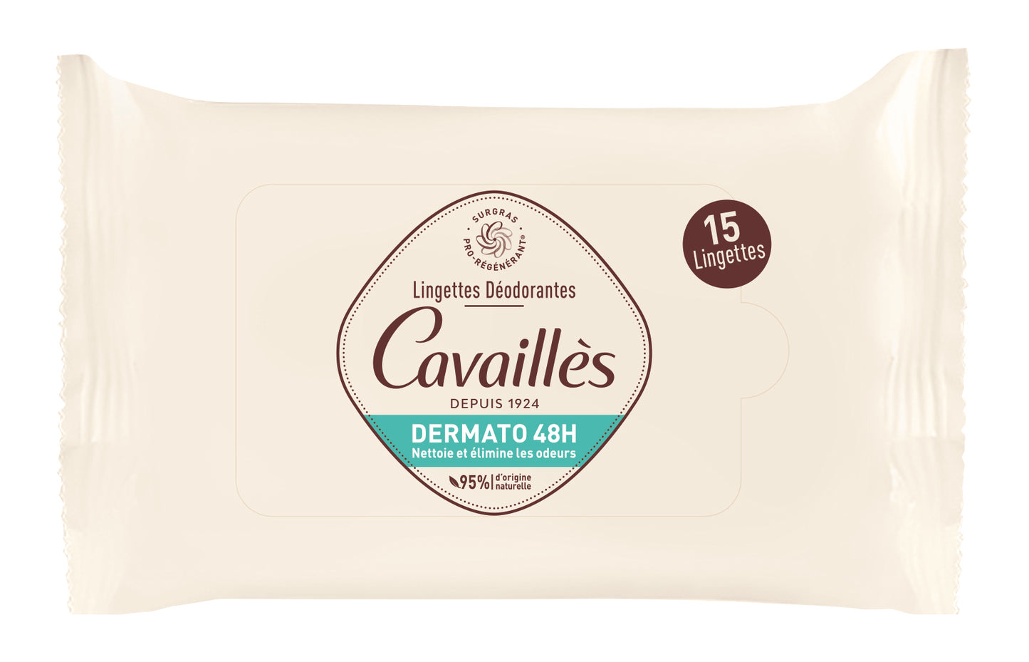 Cavailles Dermato 48h Wipes Deopyyhkeet 15 kpl