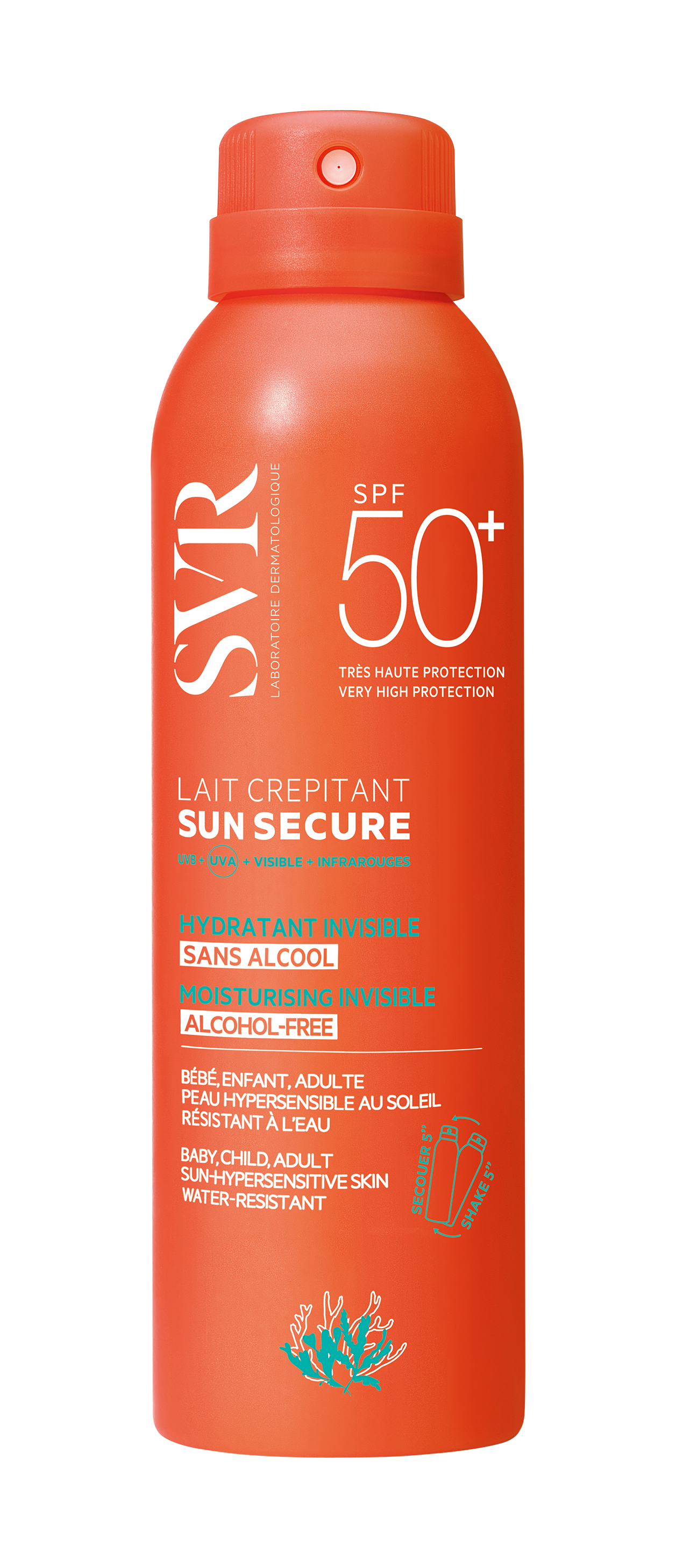 SVR SUN SECURE Lait Crépitant SPF50+ 200ml
