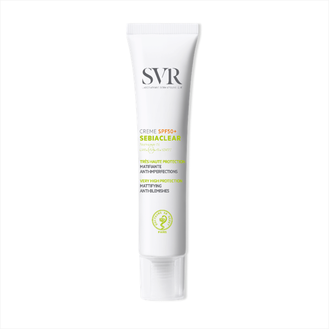 SVR SEBIACLEAR CREME SPF50+ Aurinkovoide epäpuhtaalle iholle 40 ml