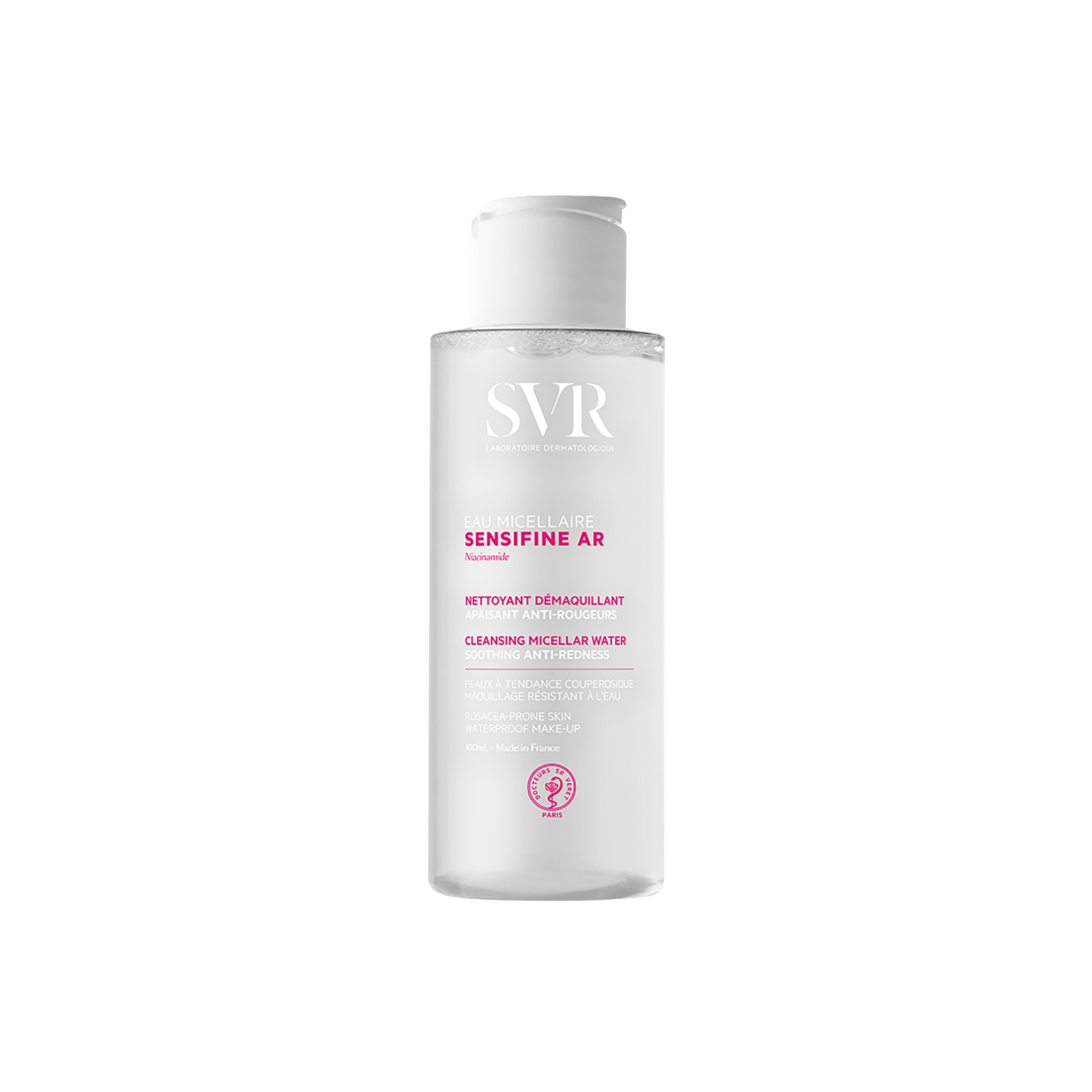 SVR SENSIFINE AR Eau Micellaire – Misellivesi, Punoitusta rauhoittava puhdistus herkälle iholle 100ml matkakoko