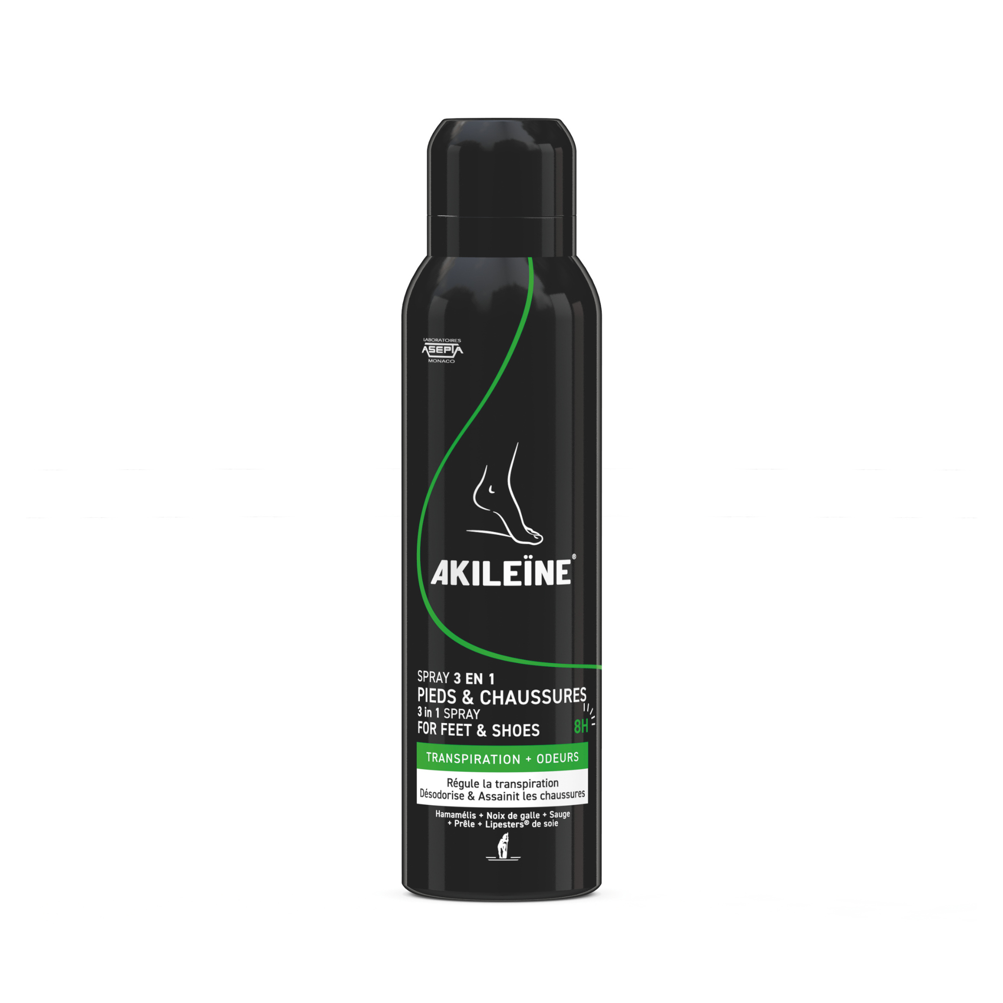 AKILEINE BLACK SPRAY 3-IN-1 ANTISEPTINEN JA ANTIBAKTEERINEN SPRAY JALOILLE 150 ML