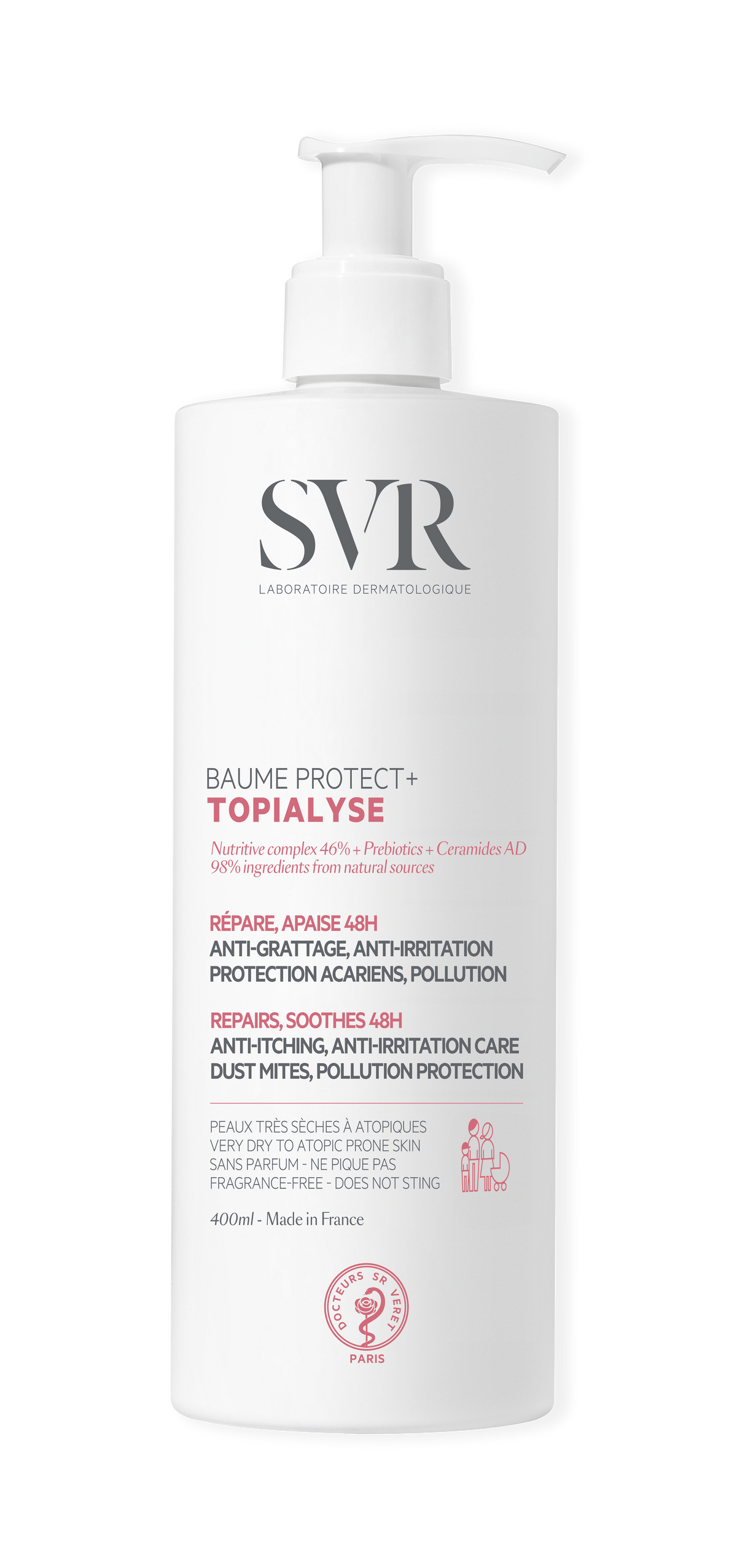 SVR TOPIALYSE Baume Protect+ Balsami 400 ml