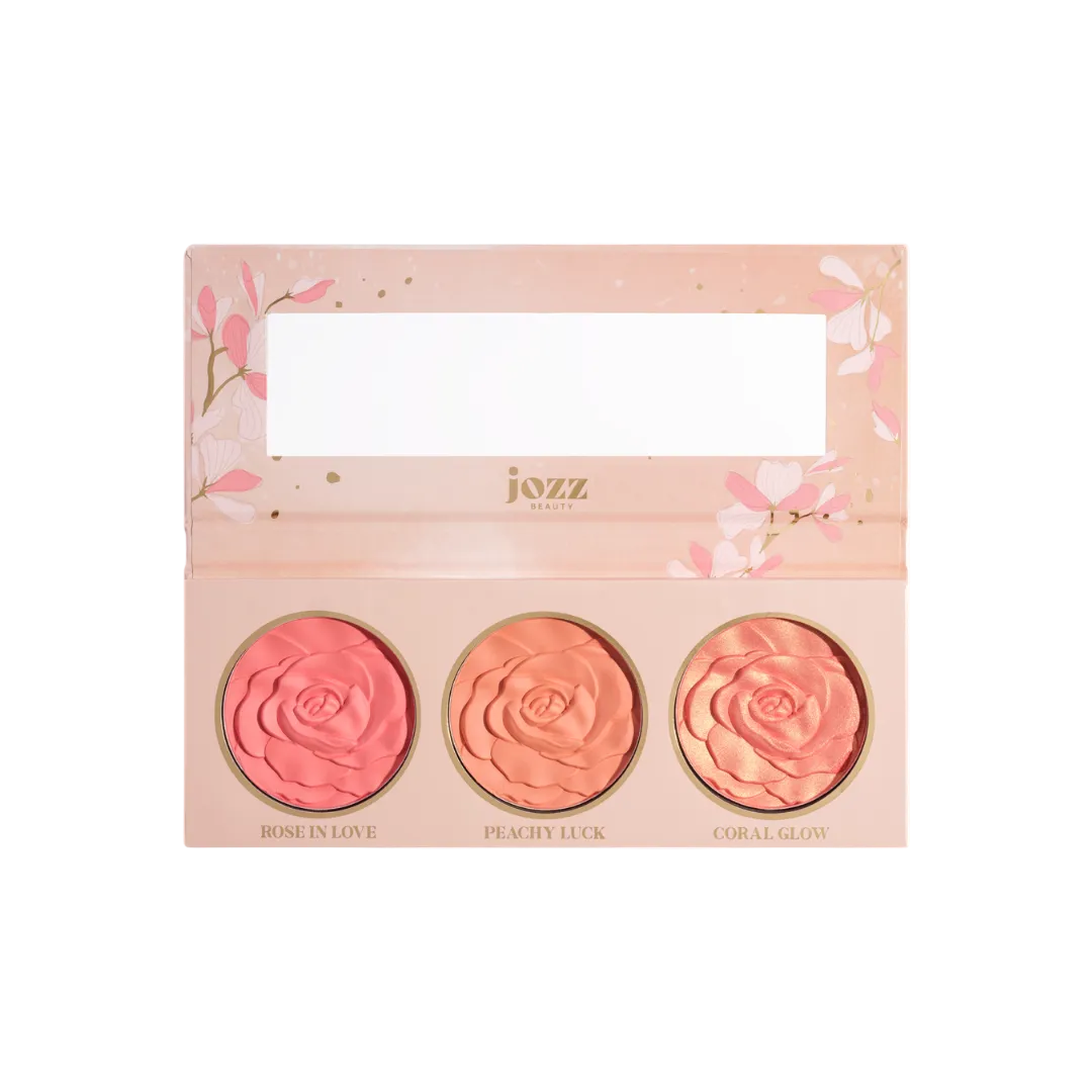 Jozz Beauty ROSEBLUSH PALETTE Trio de Blush Poskipunapaletti